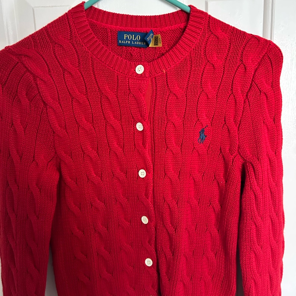 Ralph Lauren Cable Knit Cotton Cardigan